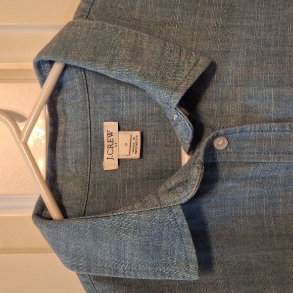 J Crew Denim Tie Waist Button Down Shirt size Small - Picture 3 of 5